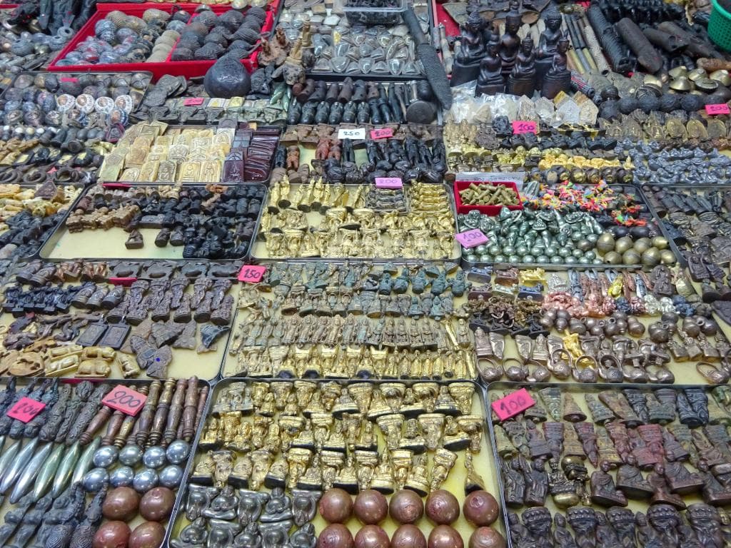 Just a tiny selection of the amulets and charms on display...