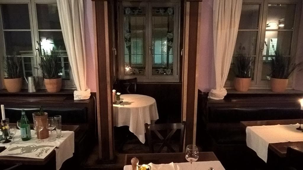 View into the restaurant