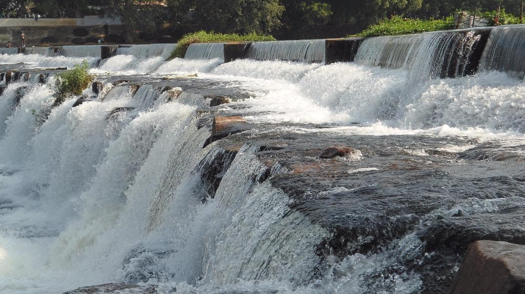 near water falling location