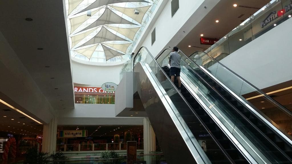 Internal and external view of Empire Shopping Gallery
