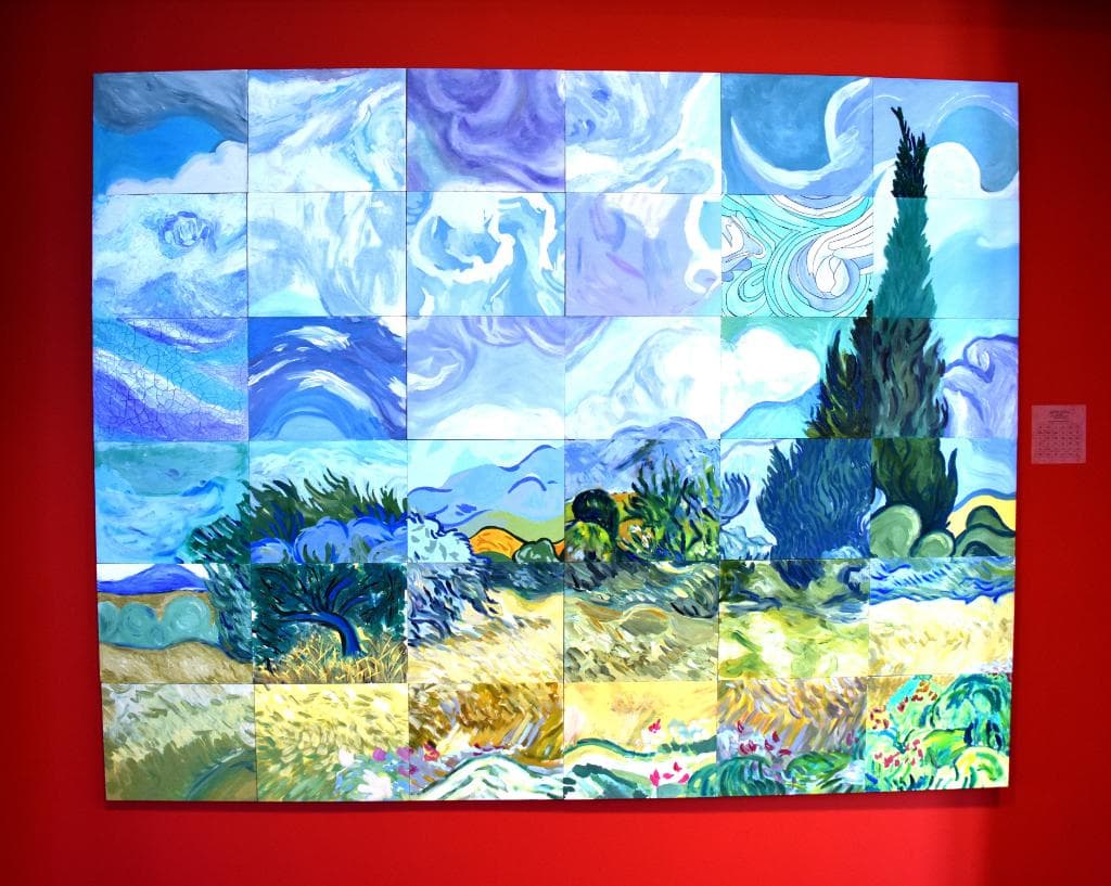 mosaic of different artists' interpretations of van Gogh