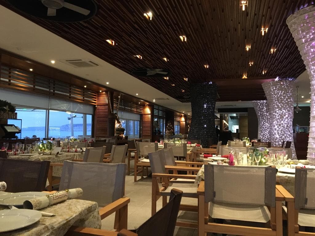 something for everybody,salads,deserts,cocktails and seafood.........and nice views!