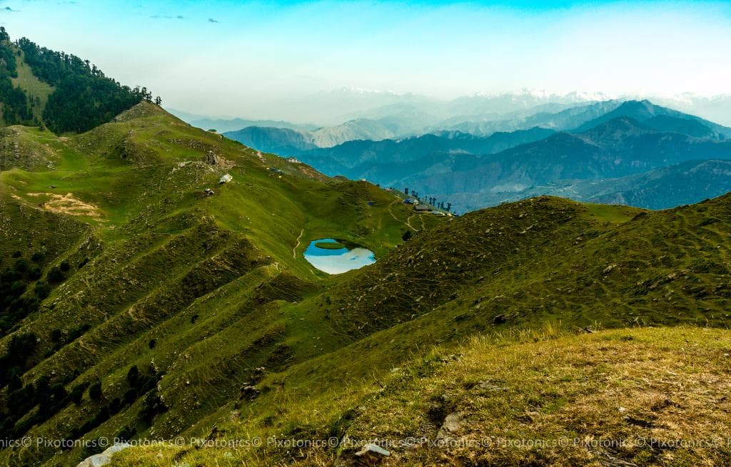 Prashar lake as seem from far top
