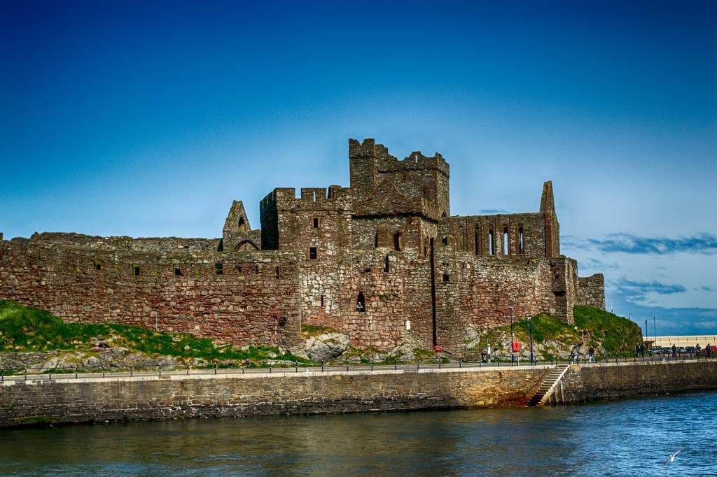 Peel Castle seen from Peel