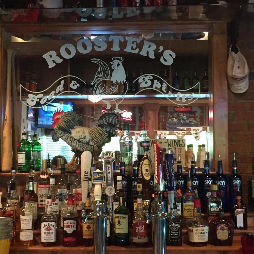 Mirror over bar