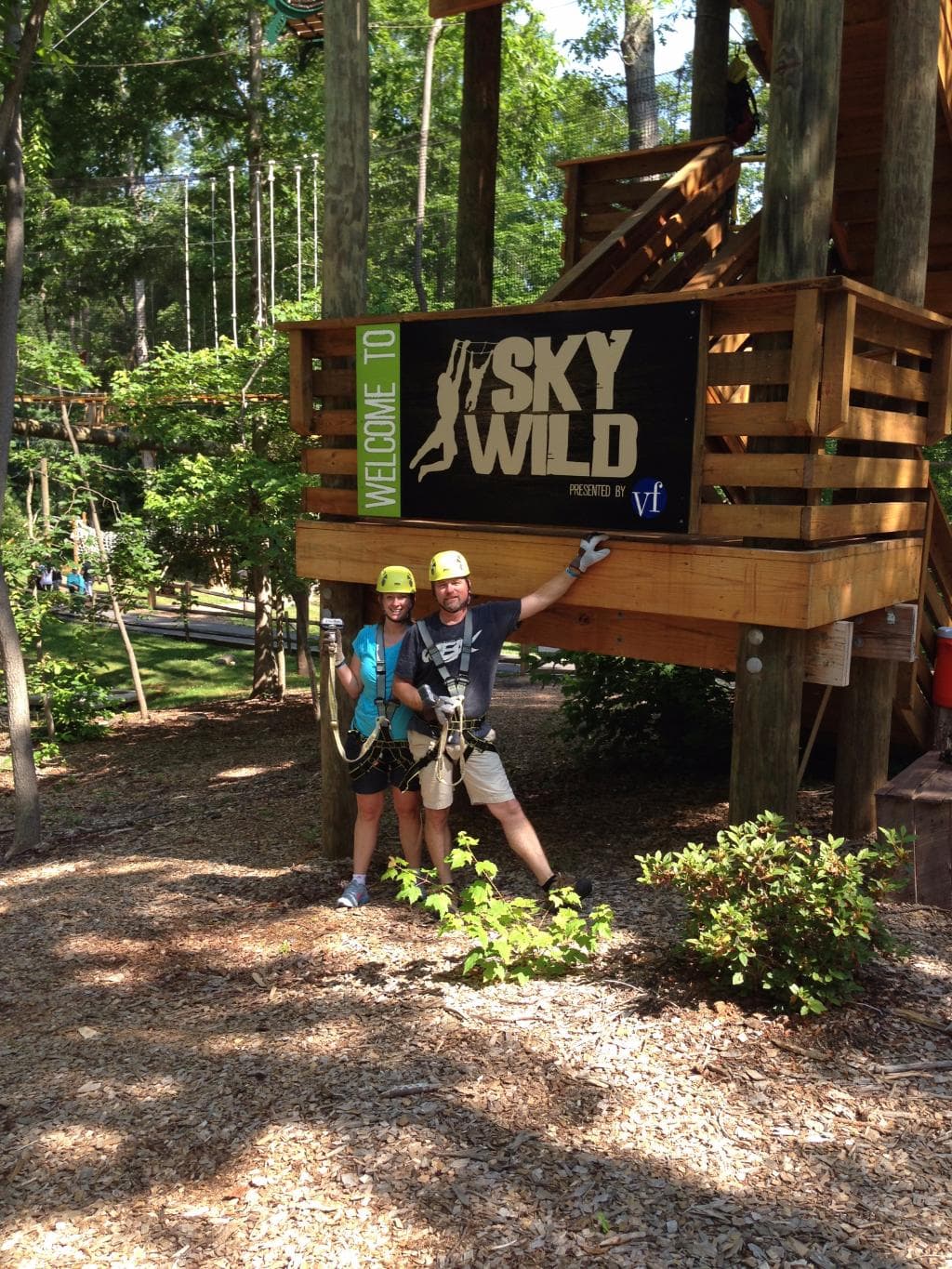 It's our 29th wedding anniversary and we are at Sky Wild! Woo Hoo!