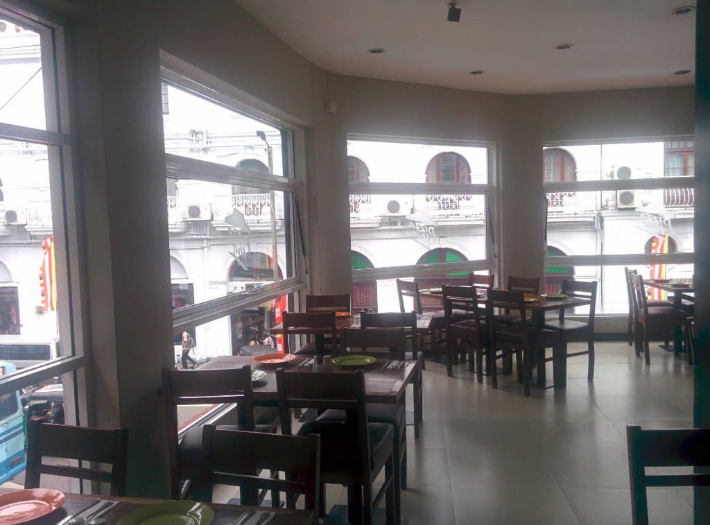 Seating arrangement of the restaurant.