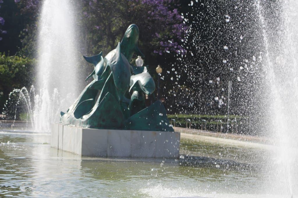 Fuentes en el parque de Almería