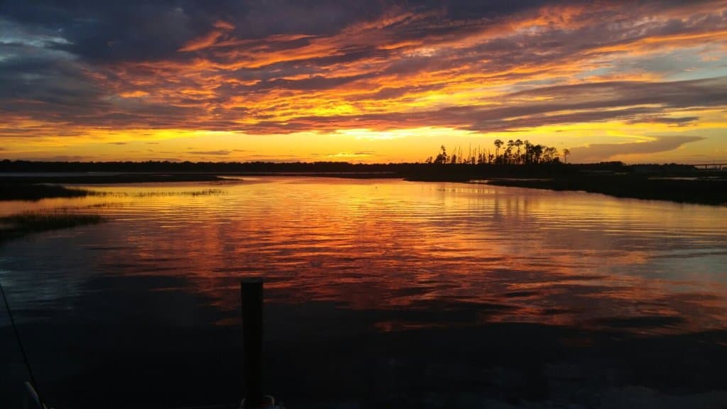 Sunset from the fishing pier