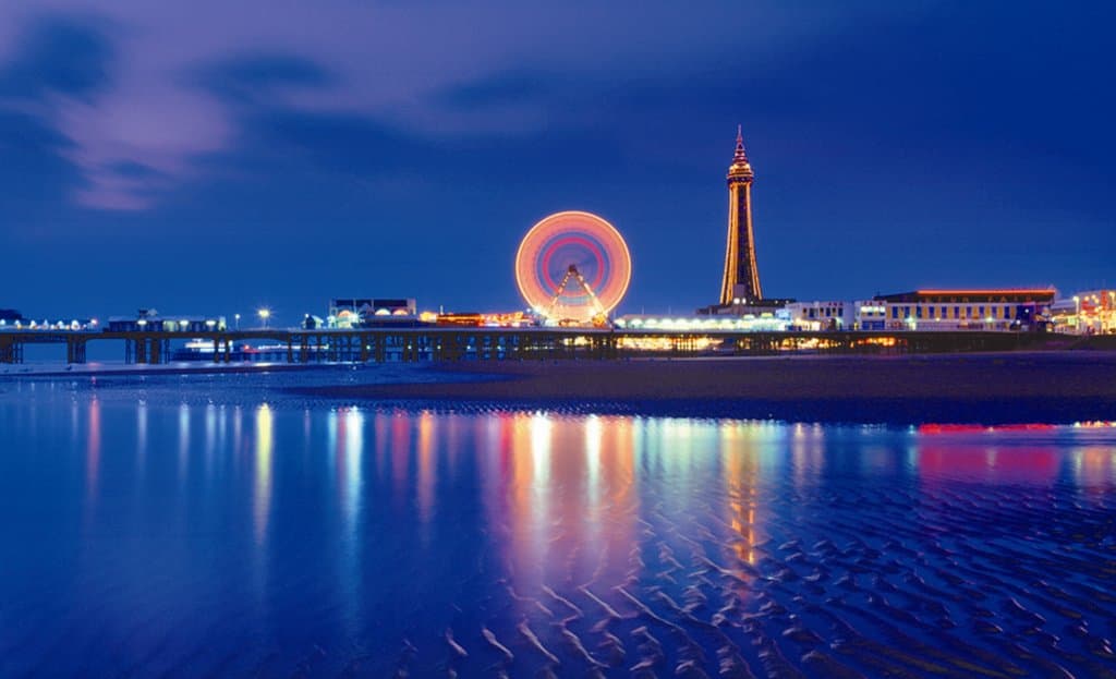 The Blackpool Tower at night