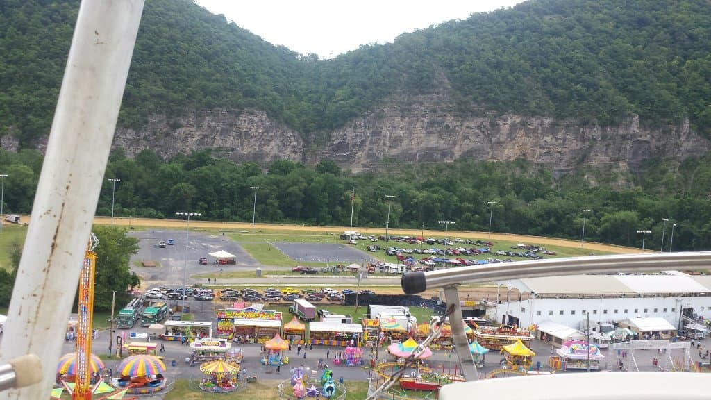 What an awesome view for a little county fairgrounds!!