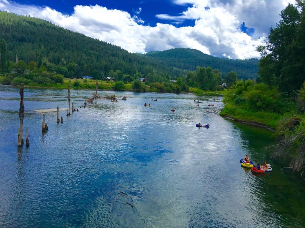 The meandering river is peaceful and it looks like a lovely idea to ride it in an innertube (and