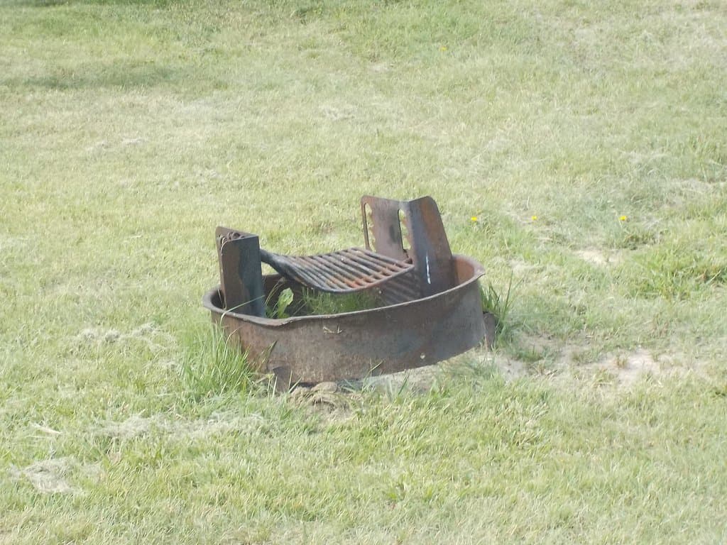 This sad little fire pit was pretty typical of what we saw.