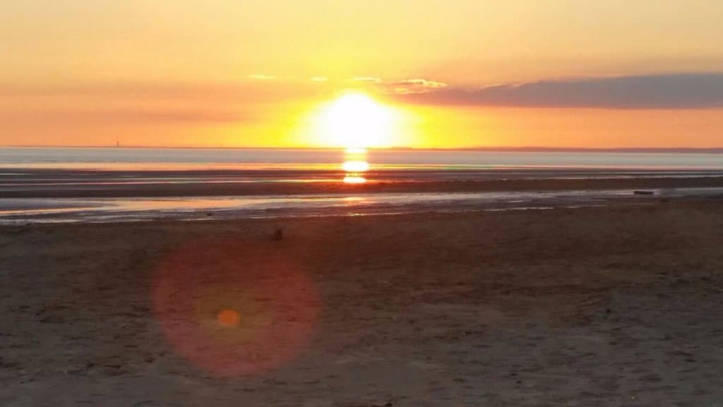 Sunset at the Berrow beach