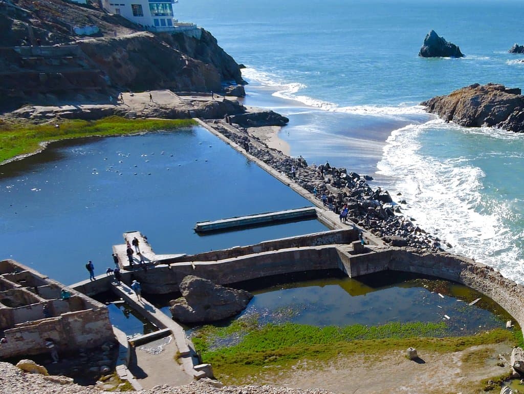 Over head view of Sutro baths