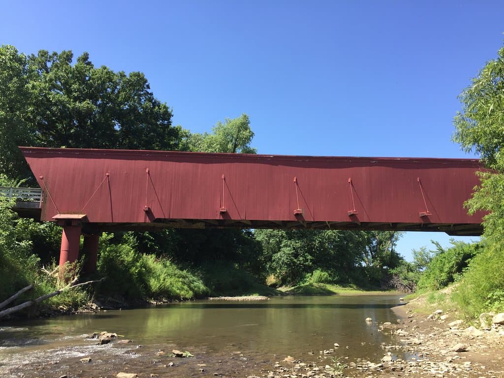 View of Holliwell Bridge from the creek