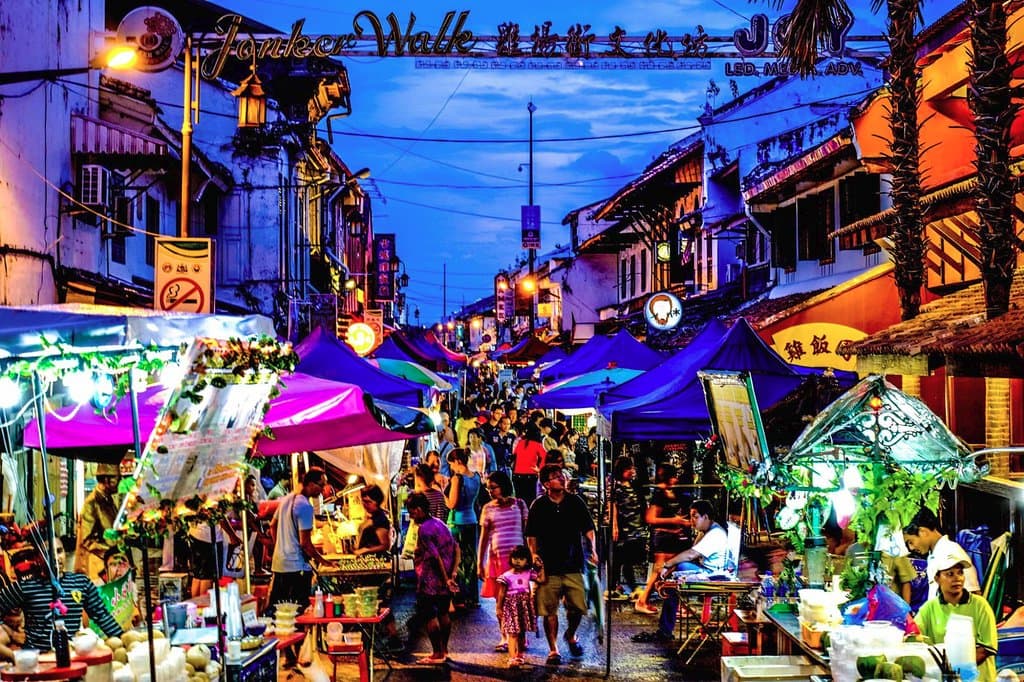 The Jonker Street night market is open Friday, Saturday and Sunday nights.
