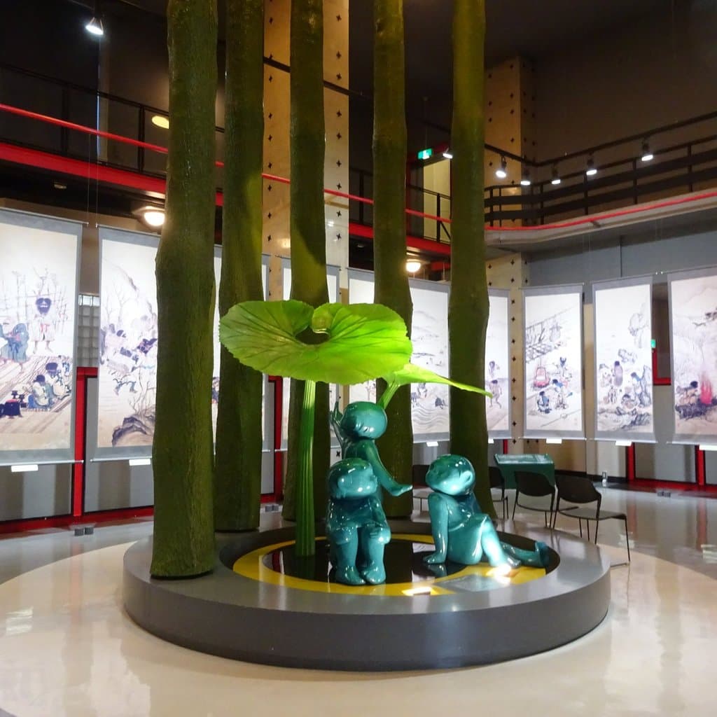 Room Holding Scrolls Showing Traditional Ainu Life