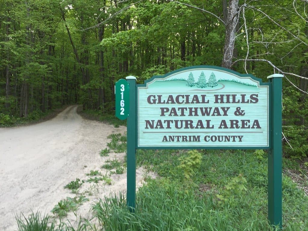 The sign at the Vandermark Rd. Trail Head
