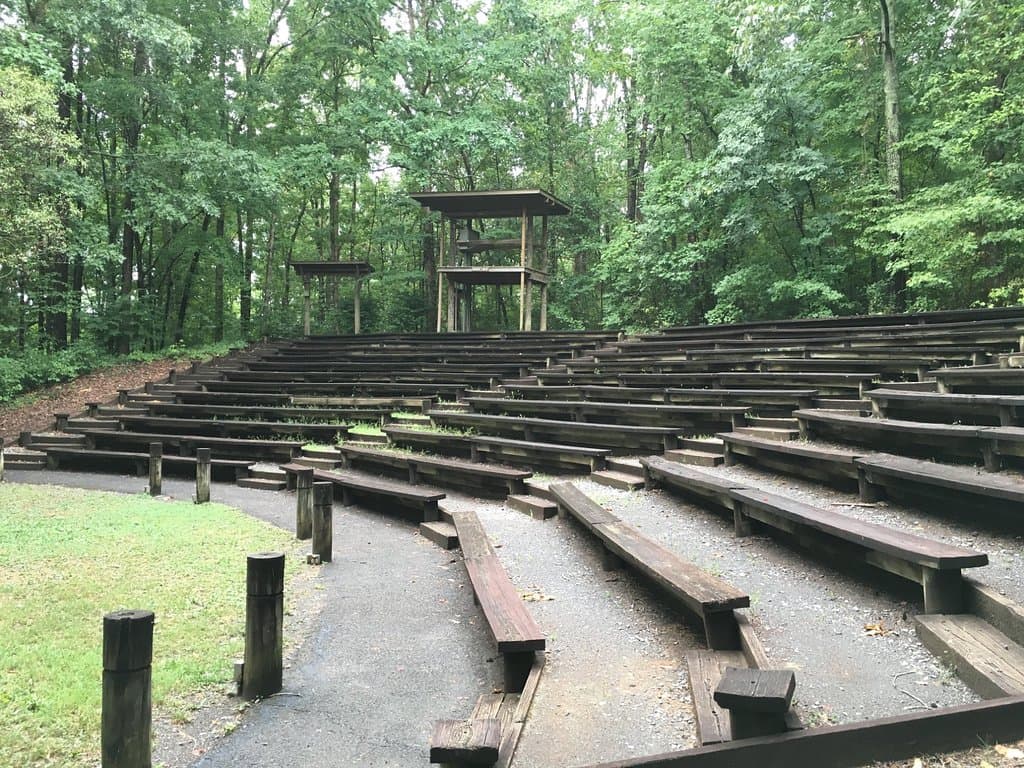 This outdoor arena is available for large meetings or concerts.