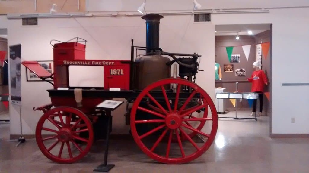 Fire truck with steam engine
