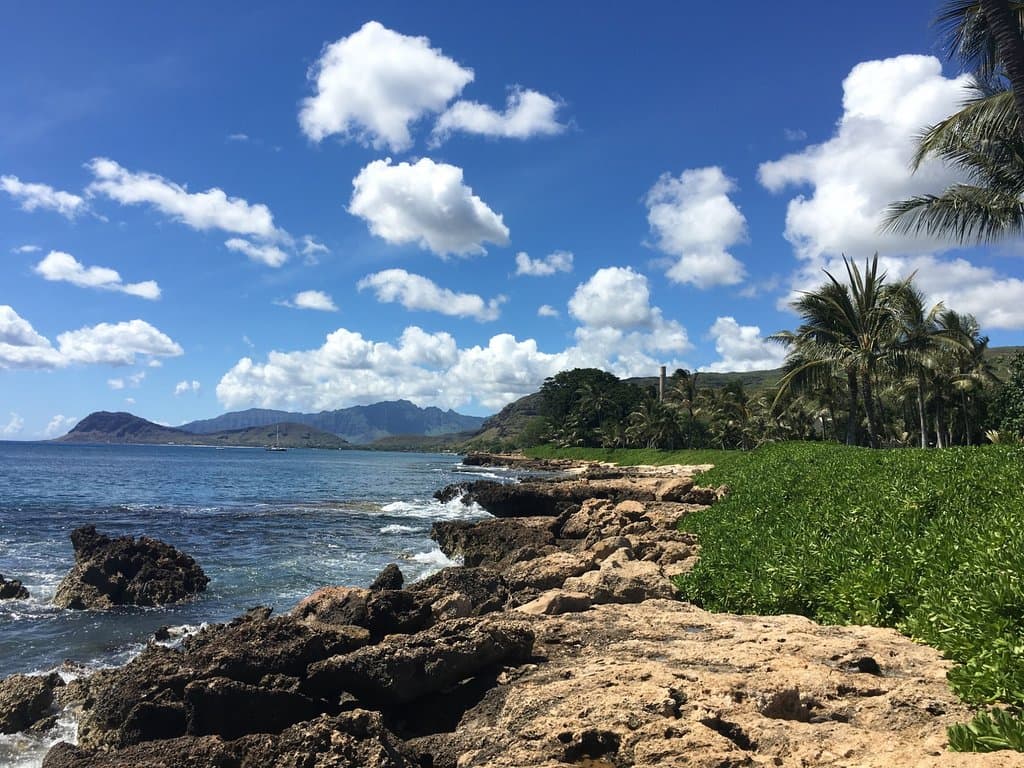 walk around the right corner (facing beach) - scenic coastal walk