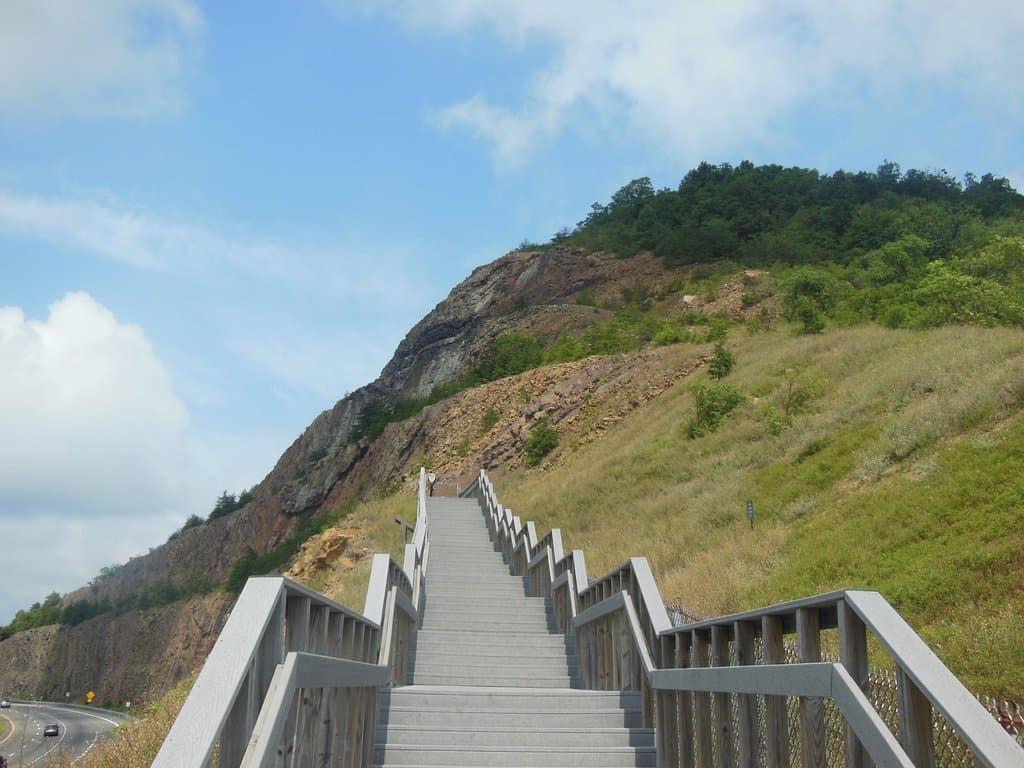 Optional Steps to Climb at Sideling Hill Overlook for Great Views