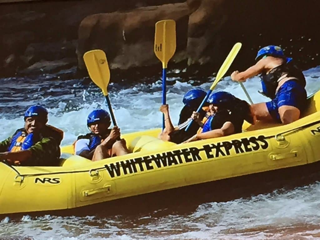 Shah Family fun river rafting in Columbus, GA with Whitewater Express