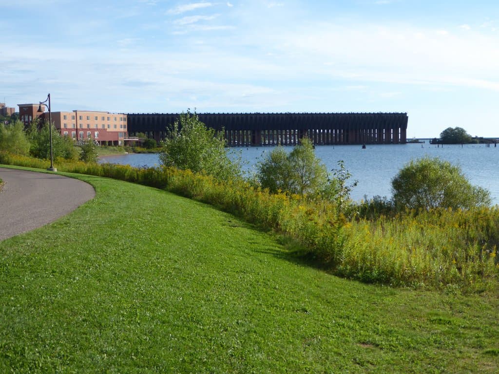 Heading north towards downtown Marquette and the Ore Dock.