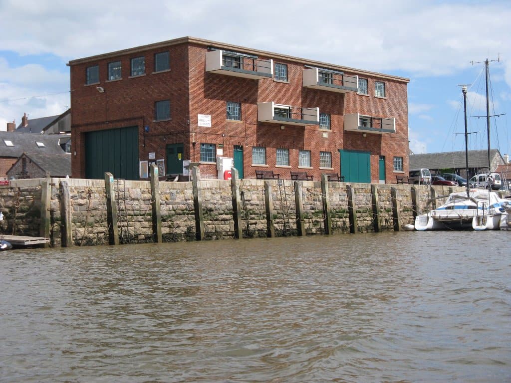 Topsham Antiques seen from the Topsham Turf Ferry