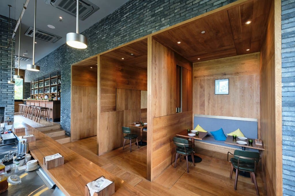 Private booths in the bar area