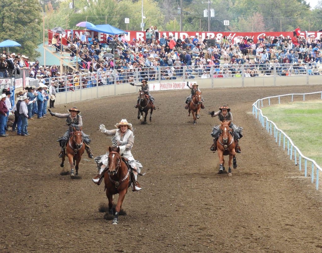 The Round-Up Court, These girls can ride!