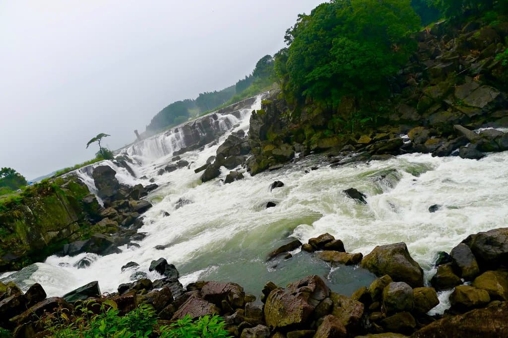 雨が降った後だったので、水量も多くさらに迫力が。