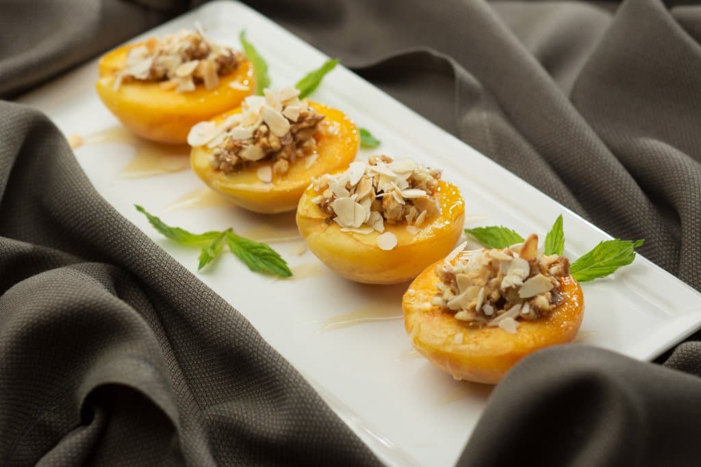 Mrganoush - seasonal baked fruit stuffed with nuts and honey