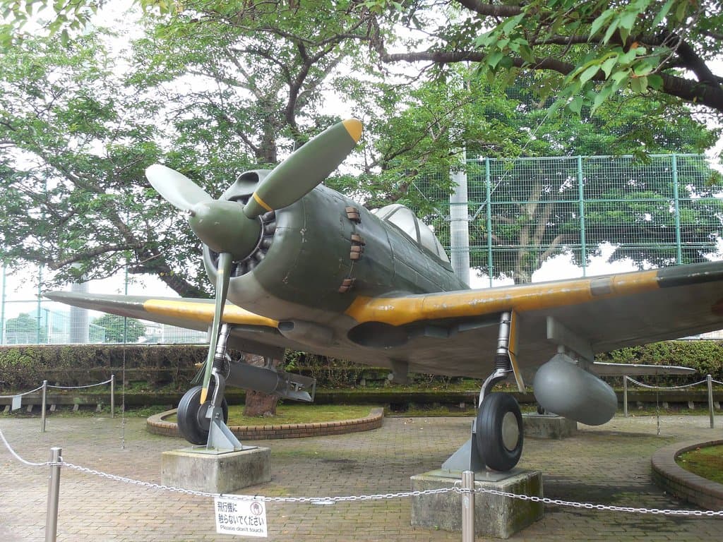 映画のために復元製作された戦闘機「隼」