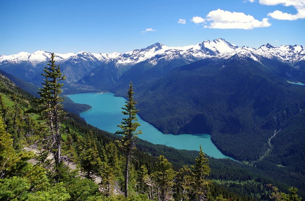 Cheakamus Lake as seen from the High Note Trail