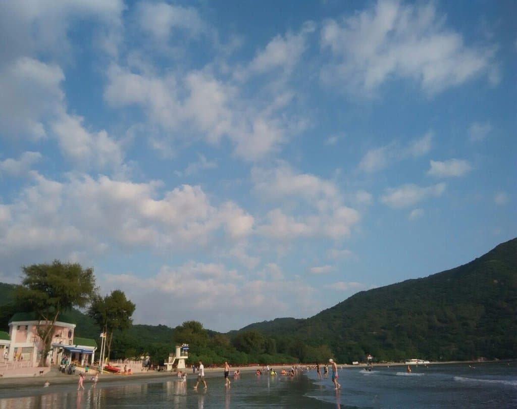 Quiet beach.