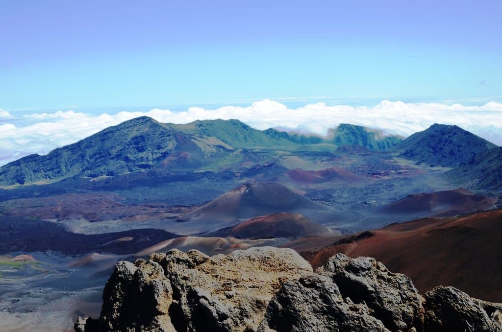 in cima all' Haleakala volcano