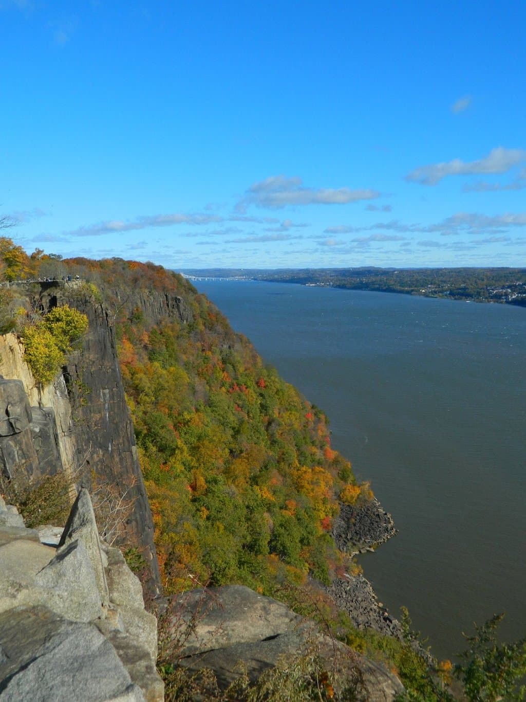 Hudson River, cliffs, birding is great here