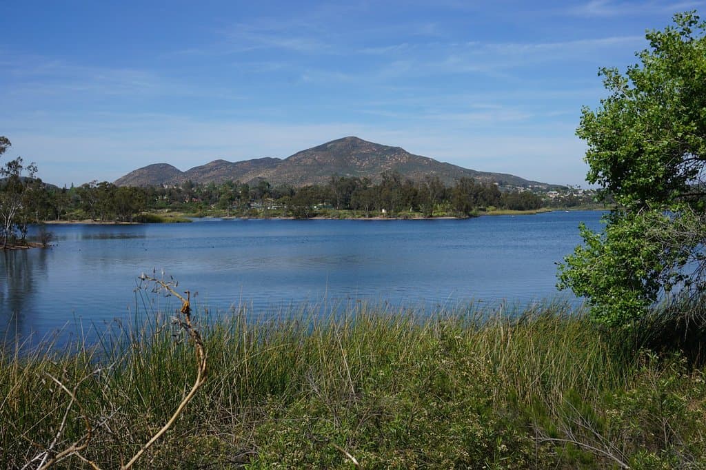 View of Cowles Mountain, from Lake Murray.