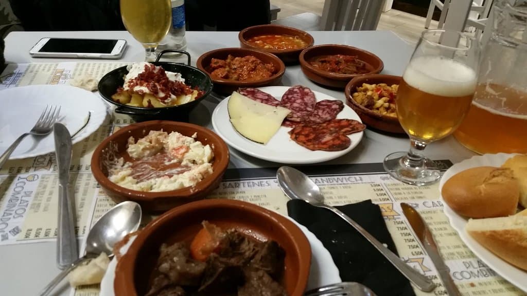 Vista de las tapas