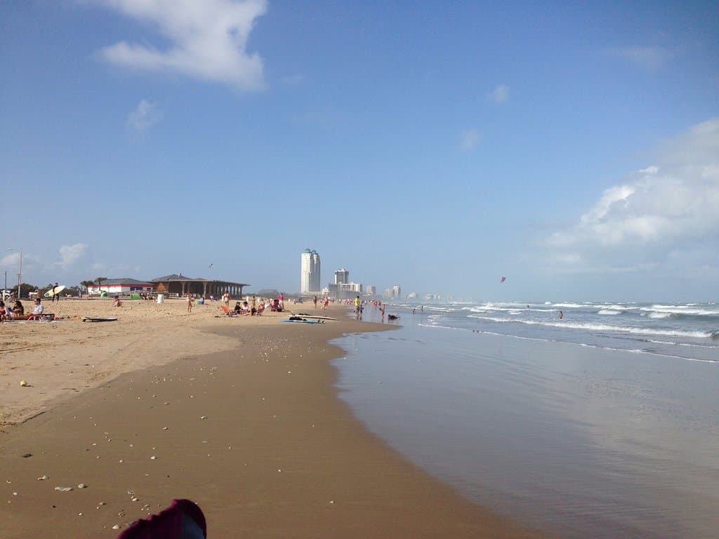 The beach looking north.