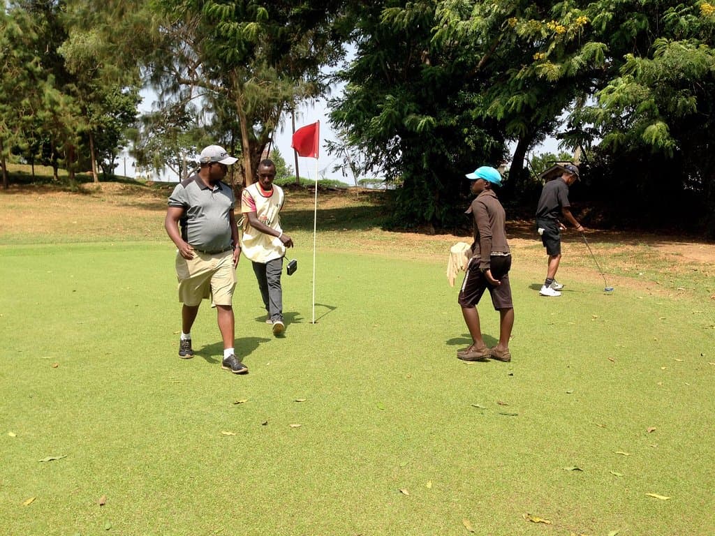 Hole 1's green (par 5)