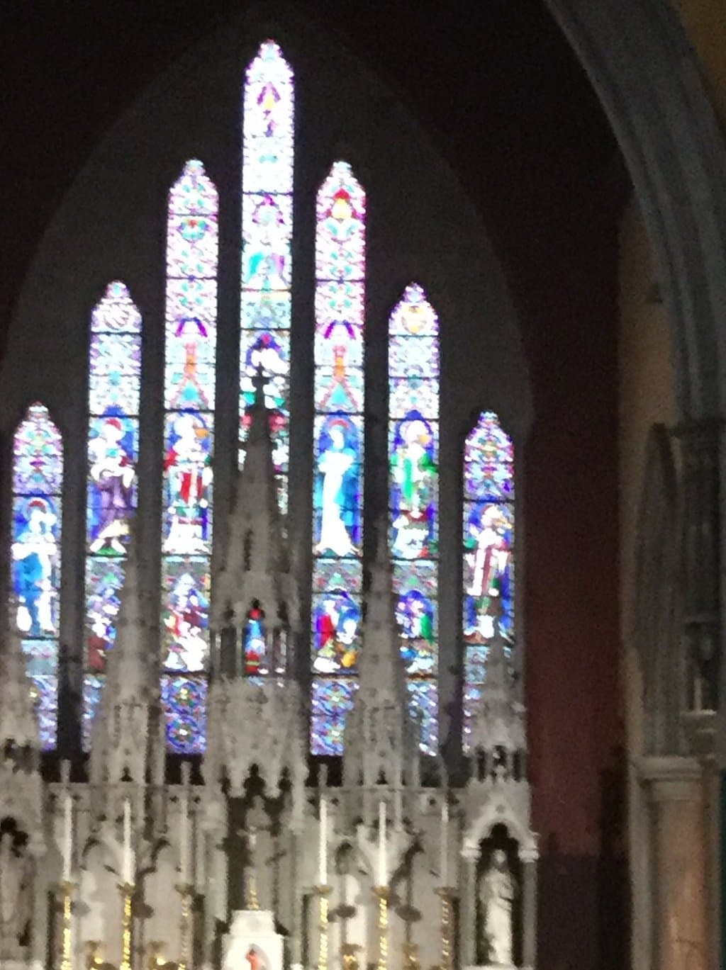 Some of the stained glass