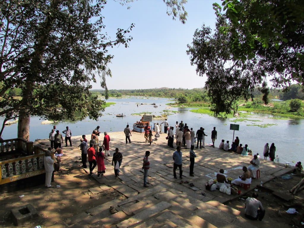 Sangam point where rituals are performed