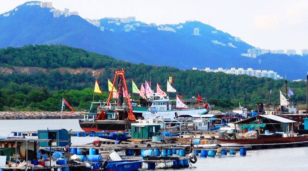 View from the island of Lammа - Sok Kwu Wan on the island of Hong Kong