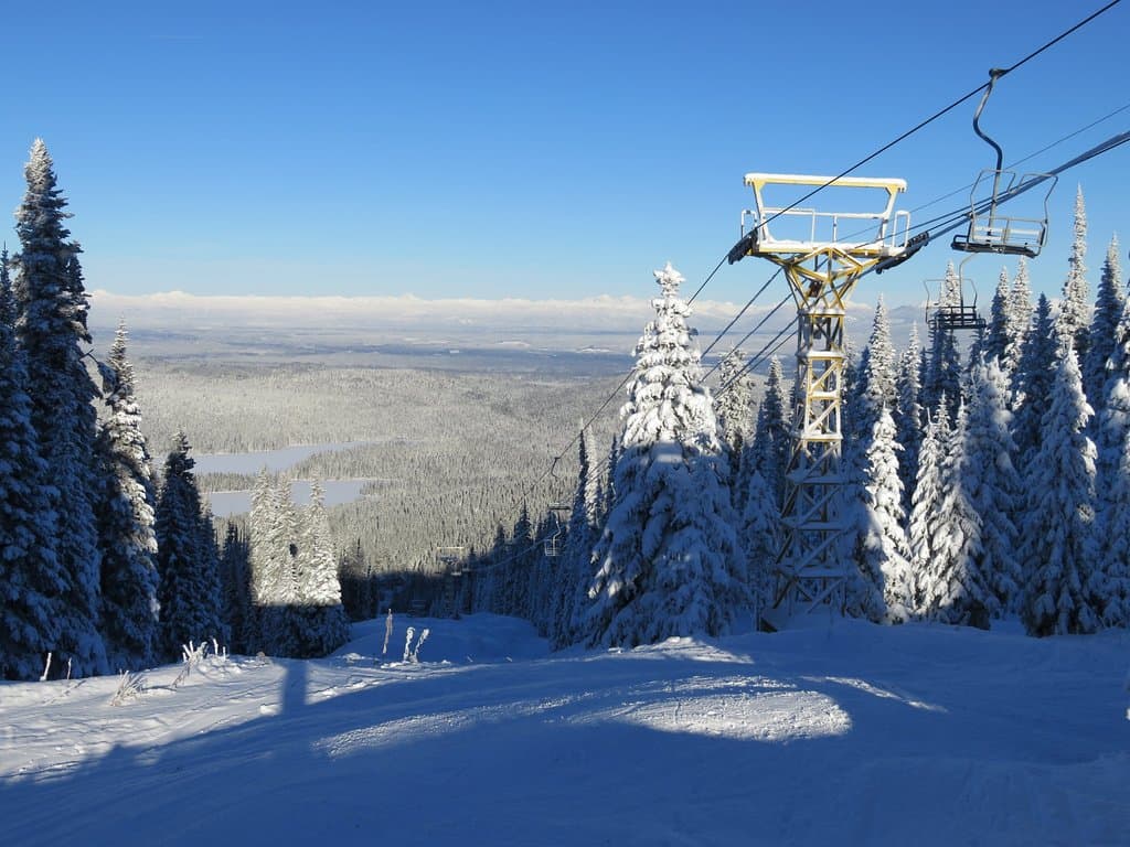 Looking east, Purden lake below, from top of Yellow Chairlift