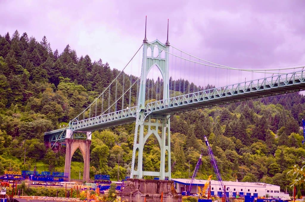 Magnificent bridge in Northwest Portland.