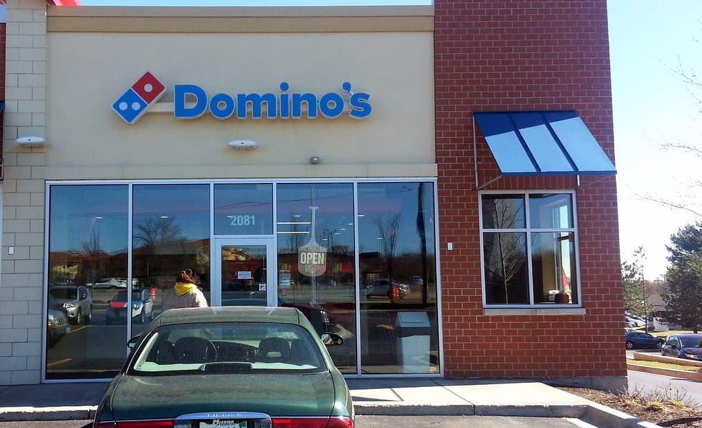 front of & entrance To Domino's