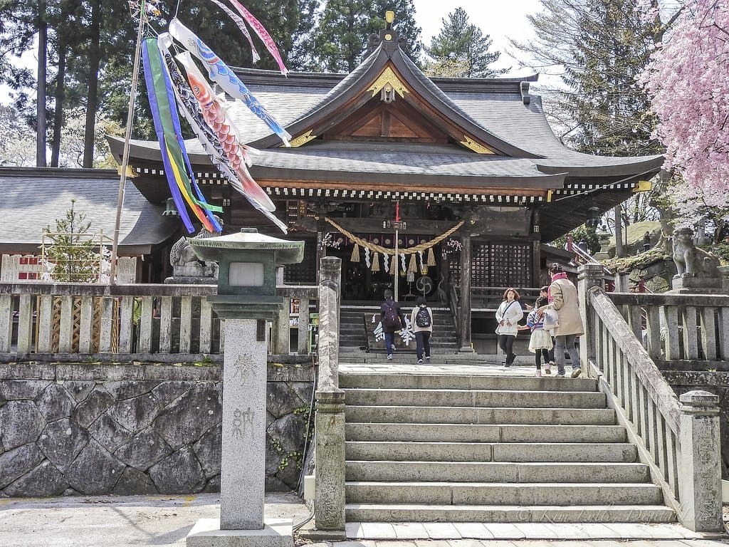 Sakurayama with koinobori